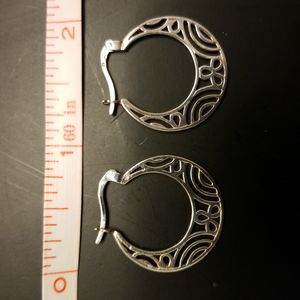 Sterling silver hoop earrings